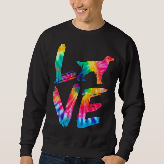 Gordon Setter Tie Dye Love Dog Mum Dad Sweatshirt (Front)