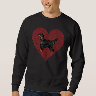 Gordon Setter Valentines Day Dog Love Fingerprint Sweatshirt