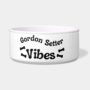 Gordon Setter Vibes Ceramic Dog Bowl