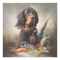 Gordon setter with pheasants, Art
