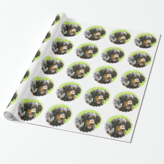 Gordon Setter Wrapping Paper (Unrolled)