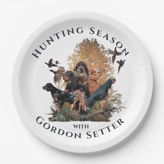 Gordon setters , Art    Paper Plate (Front)