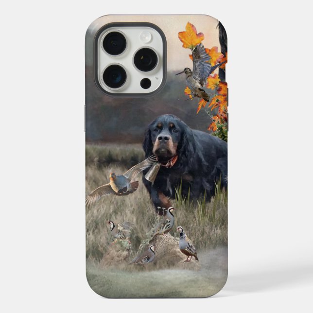Gordon Setters , Passion for Birds , Art iPhone Case (Back)