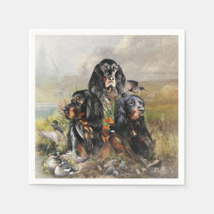 Gordon Setters , Passion for Birds , Art Napkin