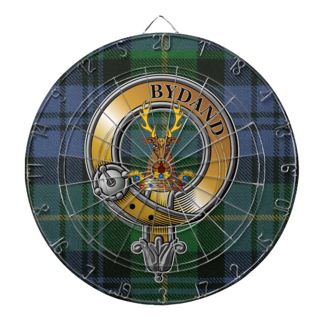 Gordon Tartan & Badge Dartboard (Front)