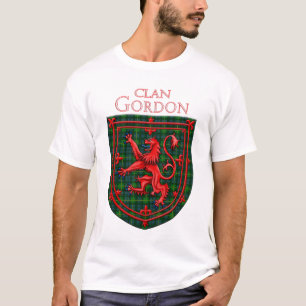 Gordon Tartan Scottish Plaid Lion Rampant T-Shirt