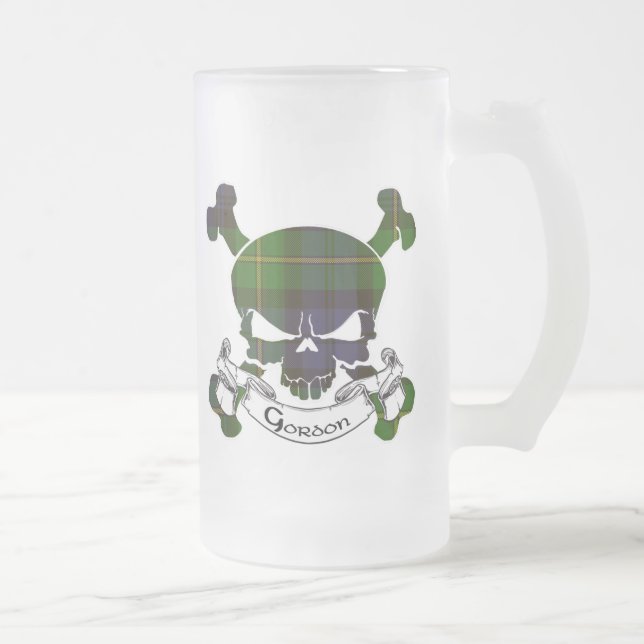Gordon Tartan Skull Mug (Right)