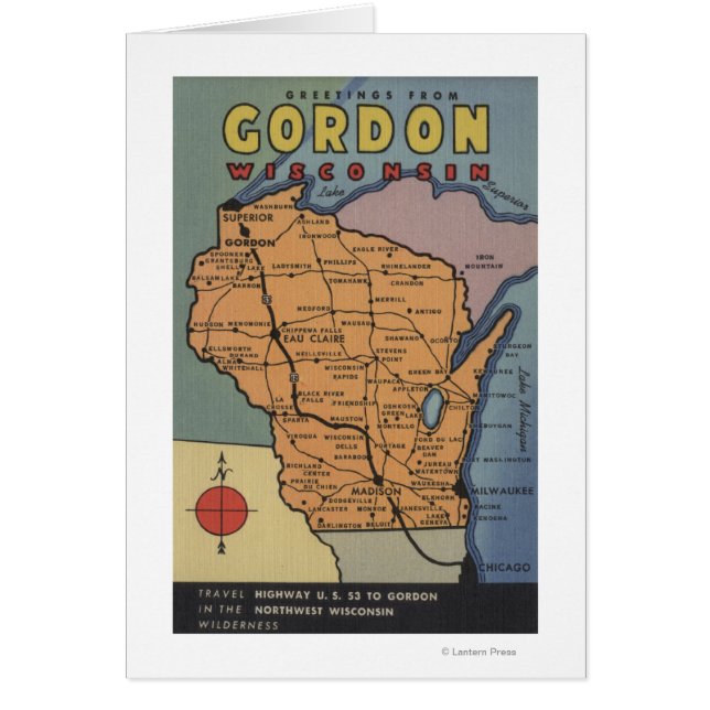 Gordon, Wisconsin - Large Letter Scenes (Front)