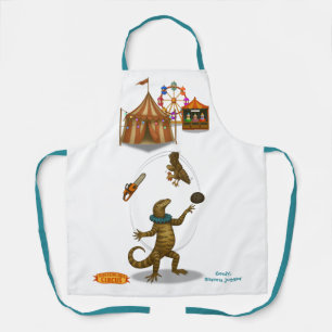 Gordy, goanna juggler apron