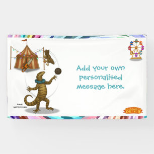 Gordy, goanna juggler banner