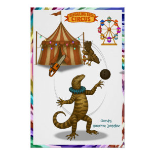 Gordy, goanna juggler poster