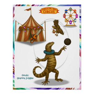 Gordy, goanna juggler poster
