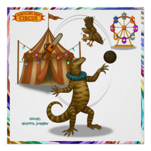 Gordy, goanna juggler poster