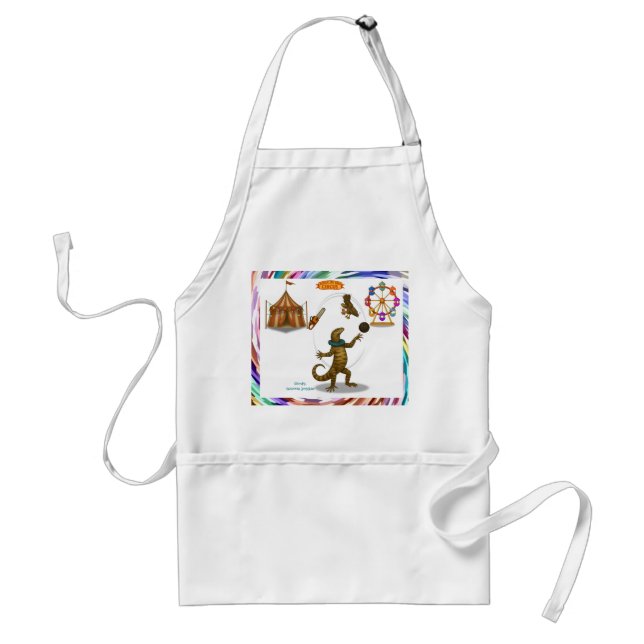 Gordy, goanna juggler standard apron (Front)