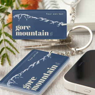 Gore Mountain New York scribbled landscape Key Ring