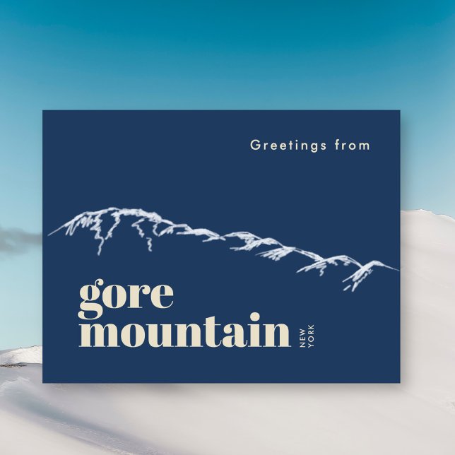 Gore Mountain New York scribbled landscape Postcard (Creator Uploaded)