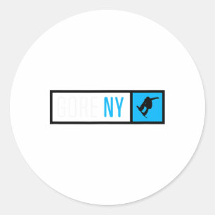Gore Mountain New York Snowboard Box Type Classic Round Sticker
