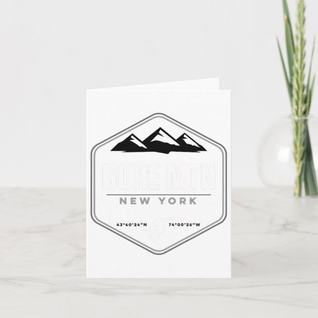 Gore Mountain Ny Snowboard T  Card (Front)