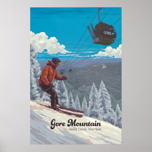 Gore Mountain Ski Resort Travel Poster