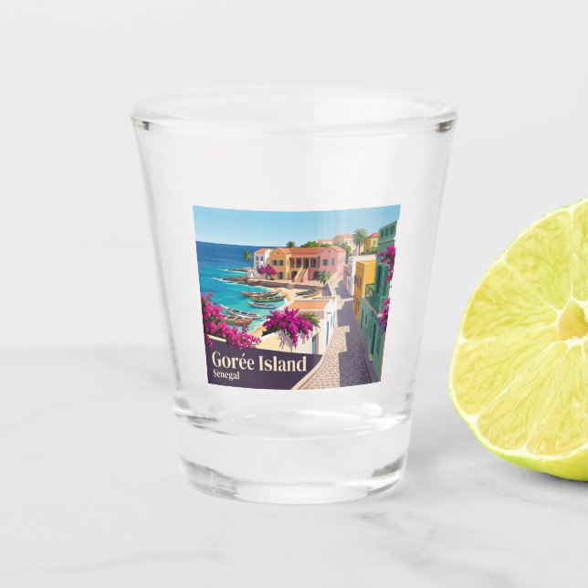 Gorée Island Senegal Shot Glass (Front)