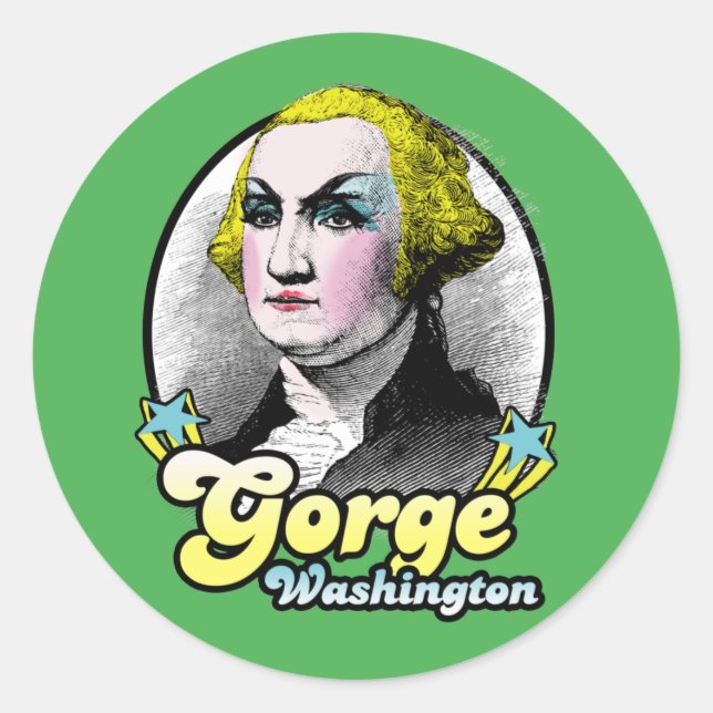 Gorge Washington T-Shirt Classic Round Sticker (Front)
