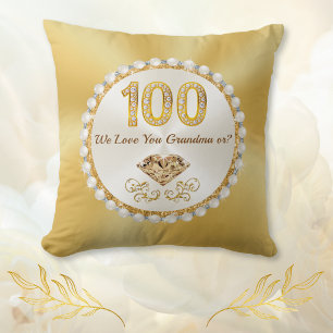 Gorgeous, 100th Birthday Pillow, 100th Birthday Cushion