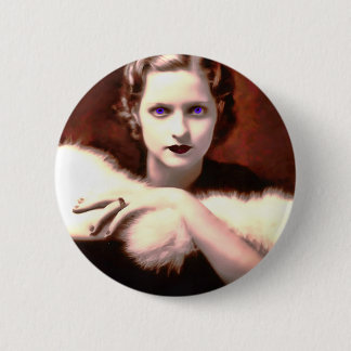 Gorgeous 1920s Woman with Intense Blue Eyes 6 Cm Round Badge