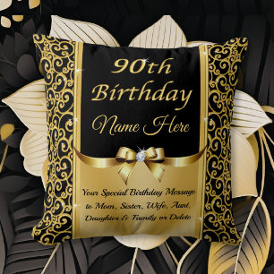 Gorgeous 90th Birthday Gifts for Mother, Gramma Cushion