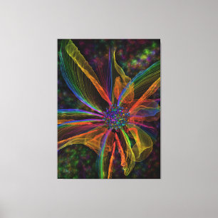 Gorgeous Abstract Flower Wrapped Canvas