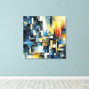 Gorgeous Abstract in Blue Canvas Print