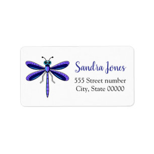 Gorgeous address labels dragonfly