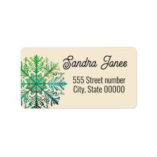 Gorgeous address labels snowflake