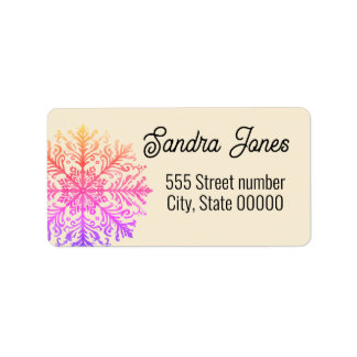 Gorgeous address labels snowflake