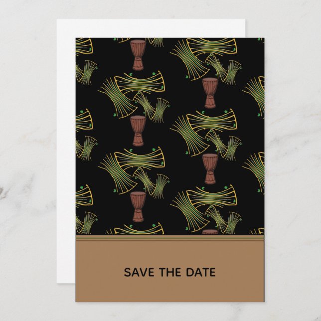 Gorgeous African Print Ankara Fabric  Invitation (Front/Back)