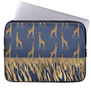 Gorgeous Animal Print Giraffe Bling Tiger Chic Laptop Sleeve