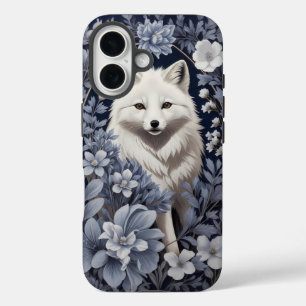 Gorgeous Arctic Fox William Morris Inspired iPhone 16 Case