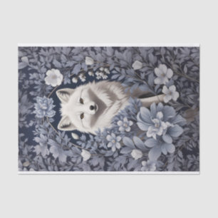 Gorgeous Arctic Fox William Morris Inspired Tissue Paper