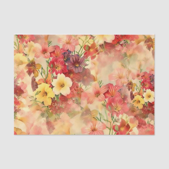 Gorgeous Array of Flowers Tissue Paper (Front)