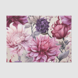 Gorgeous Array of Large Botanical Flowers Tissue Paper