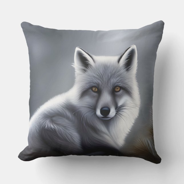 Gorgeous Artic Fox  Cushion (Front)