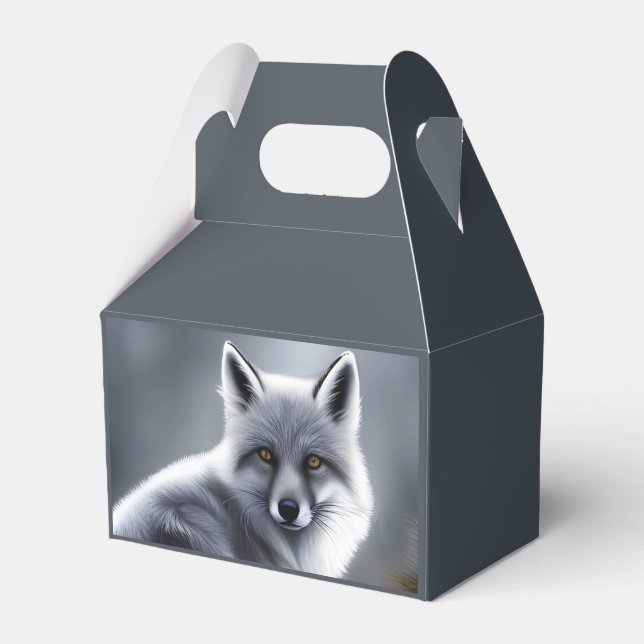 Gorgeous Artic Fox  Favour Box (Front Side)