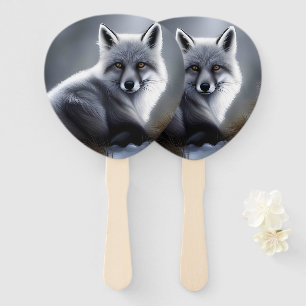 Gorgeous Artic Fox Hand Fan