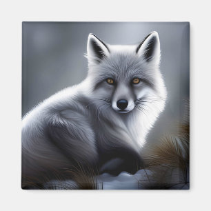 Gorgeous Artic Fox Magnet