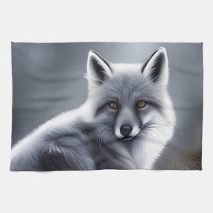 Gorgeous Artic Fox  Tea Towel