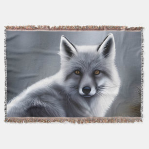 Gorgeous Artic Fox Throw Blanket