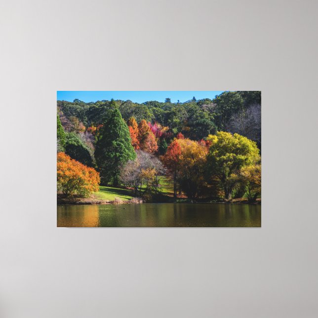 Gorgeous Autumn Colours and Reflections Canvas Print (Front)