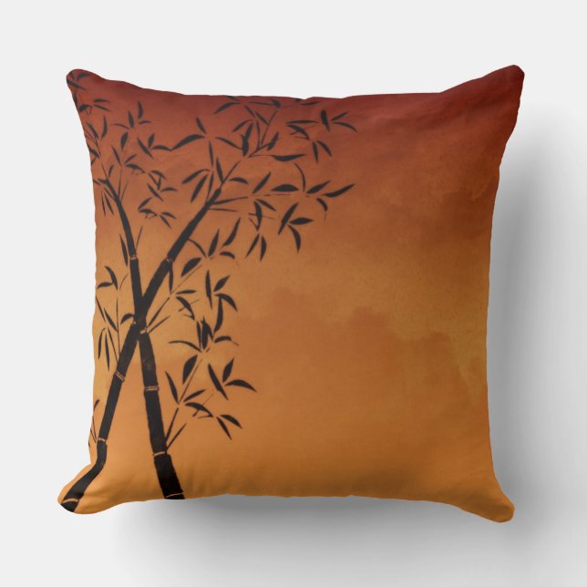 Gorgeous Bamboo and mountain view Cushion (Front)