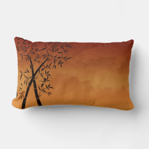 Gorgeous Bamboo and mountain view Lumbar Cushion