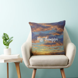 Gorgeous Beach Sunset in the Bahamas Cushion