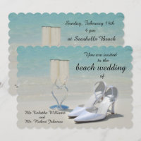 Gorgeous Beach Wedding Invitation
